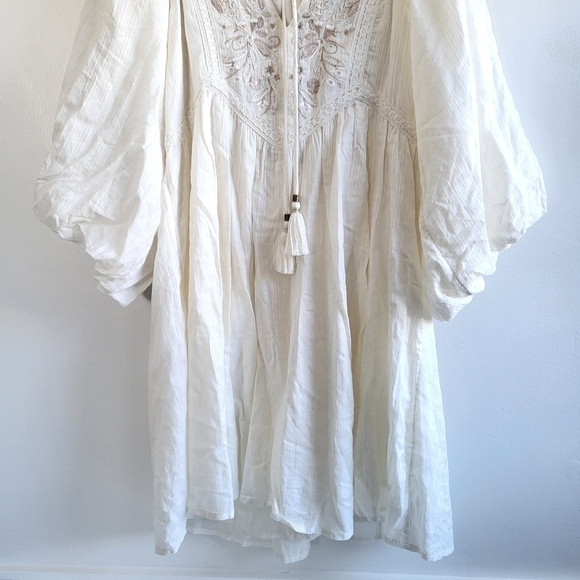 New Anthropologie Viveka Embroidered Lace Floral Ivory Mini Dress NWT Size XS - Picture 13 of 17